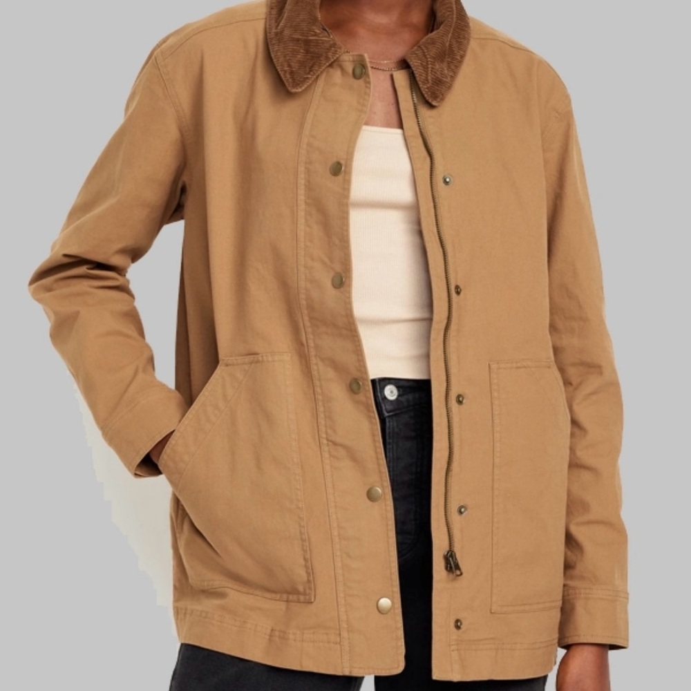 Women's Old Navy Brown and Tan Barn Jacket NWT Small